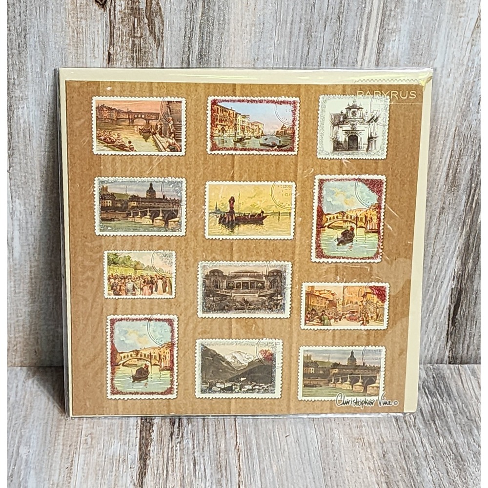 Papyrus Christopher Vine Embossed Glittery Stamos If The World Blank Card